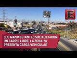 Bloquean 3 carriles de la México - Toluca por gasolinazo
