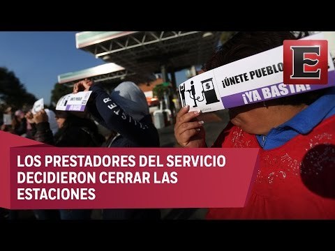 Capitalinos toman gasolineras sobre Calzada de Tlalpan