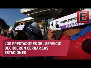 Capitalinos toman gasolineras sobre Calzada de Tlalpan