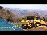 Detienen construcción de carretera por hallazgo arqueológico en Morelos