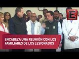Eruviel Ávila visita a heridos de Tultepec en Lomas Verdes