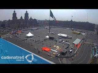 Acondicionan el Zócalo capitalino para el evento de la Fórmula Uno