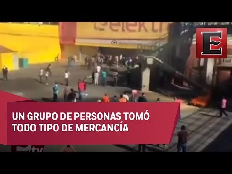 Saquean tienda de electrodomésticos en Chiconautla, Edomex