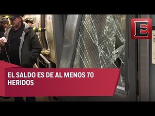 Se descarrila tren en Brooklyn, EU