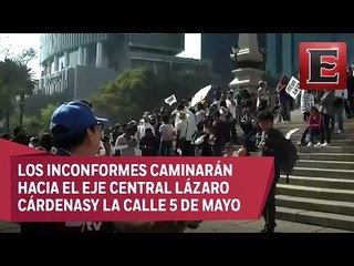 Marchan del Ángel rumbo al Zócalo capitalino contra el gasolinazo