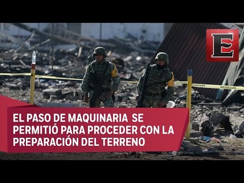 Arranca la remoción de escombros en mercado de Tultepec