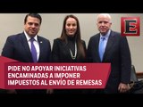 Gabriela Cuevas reitera a senadores de EU que México no pagará el muro