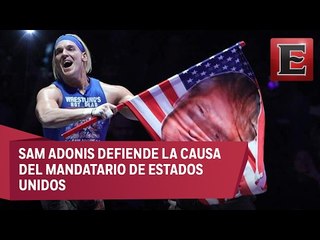 Luchador ProTrump hace enfurecer a la Arena México