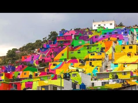 ¡ENTÉRATE! Pintan gigantesco mural en un barrio en Pachuca, Hidalgo