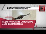 Crean bastón que envía señales a invidentes