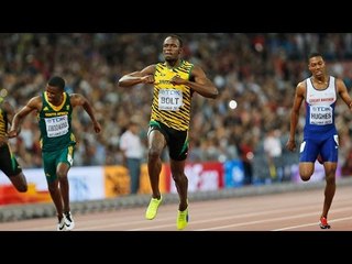 El flash jamaicano, Usain Bolt, gana la final de los 200 metros en China