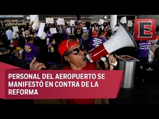 Protestan en Los Ángeles por veto migratorio de Trump