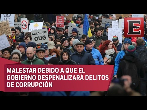 Protesta en Rumania por el debilitamiento de ley anticorrupción