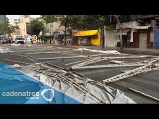 Antorchistas retiran plantón de Bucareli por reclamos de los comerciantes
