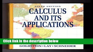 [P.D.F] Title: Calculus and its applications [P.D.F]