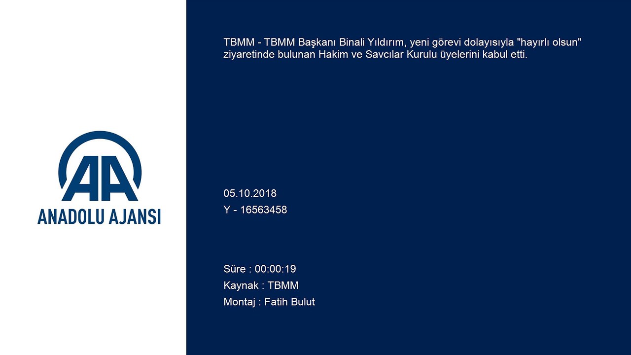 Meclis Başkanı Yıldırım, Hakim ve Savcılar Kurulu üyelerini kabul etti - TBMM
