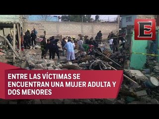 Tres muertos y varios heridos al estallar vivienda en Tultepec