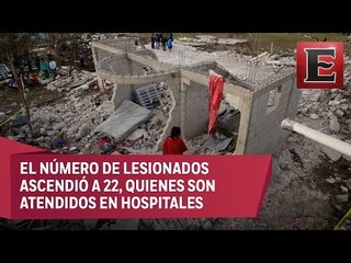 Suman 14 personas muertas en Puebla por explosión de polvorín
