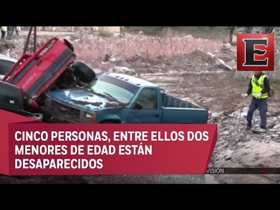 Cinco desaparecidos en San Luis Potosí por fuertes lluvias
