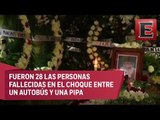 Velan a víctimas de accidente en la autopista Siglo XXI