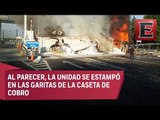 Cerrada la autopista México-Toluca por choque e incendio de tráiler