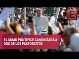 Multitud de peregrinos aclaman al papa Francisco a su llegada a Fátima