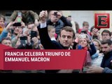 Francia celebra victoria de Macron en elecciones presidenciales