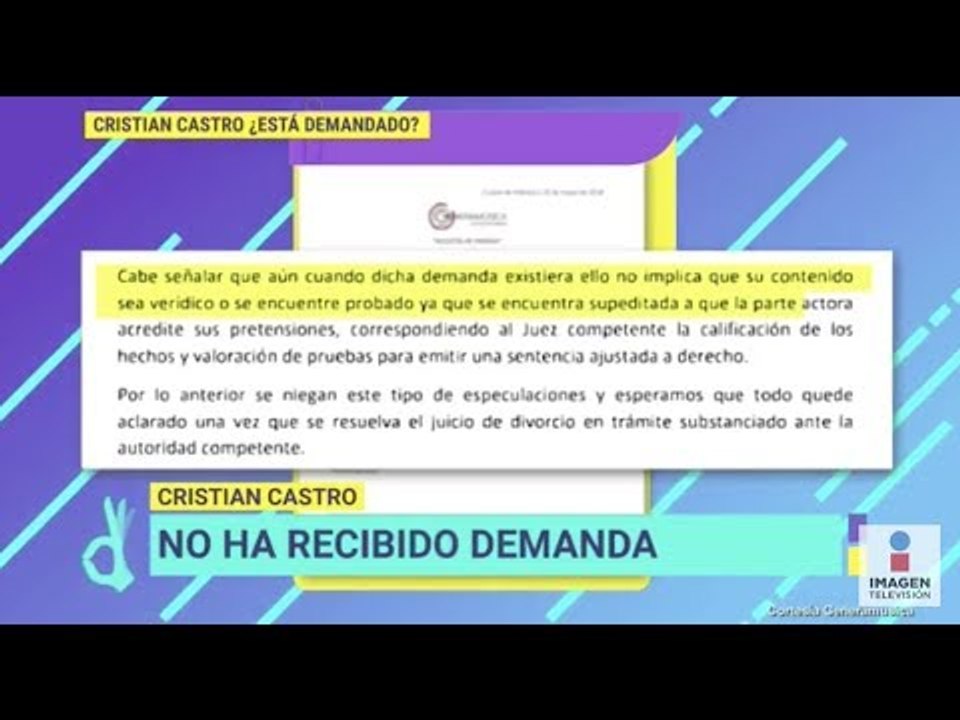 ¡Aseguran que no hay demanda contra Cristian Castro por parte de su ex! | De Primera Mano