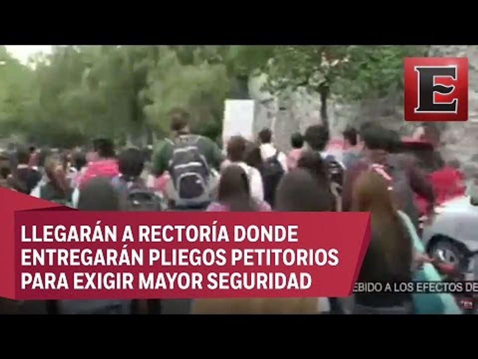 Estudiantes de la UNAM realizan manifestación en CU