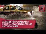 Encharcamientos e inundaciones en la CDMX por intensas lluvias