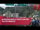 Pobladores de Tepoztlán bloquean acceso al pueblo