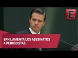 Peña Nieto guardó un minuto de silencio por los periodistas asesinados