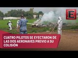 Aeronaves chocan durante prácticas acrobáticas en Tecámac