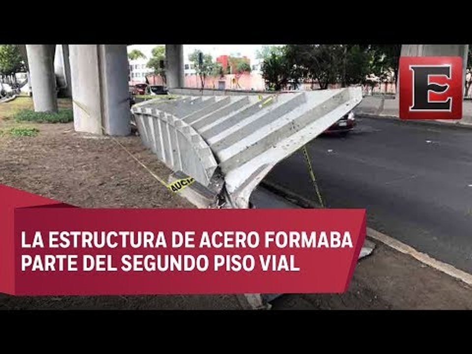 Cae estructura metálica en carriles centrales de Periférico