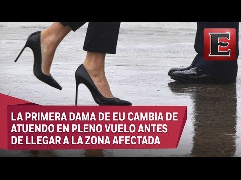 Los tacones de Melania Trump despiertan la polémica en plena catástrofe por Harvey