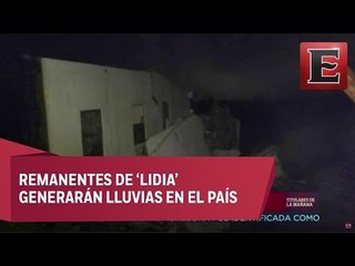 Lluvias provocan derribo de hotel en Baja California