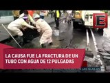 Breves metropolitanas: Fuga de agua en Av. Universidad