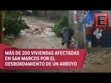 Huracán Max causa lluvias, caída de postes y derrumbes en Guerrero