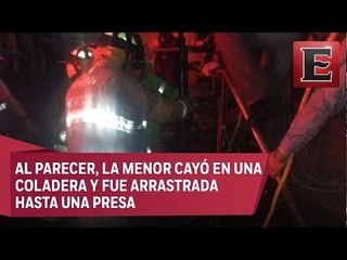 Hallan sin vida a niña arrastrada por corriente en la Álvaro Obregón