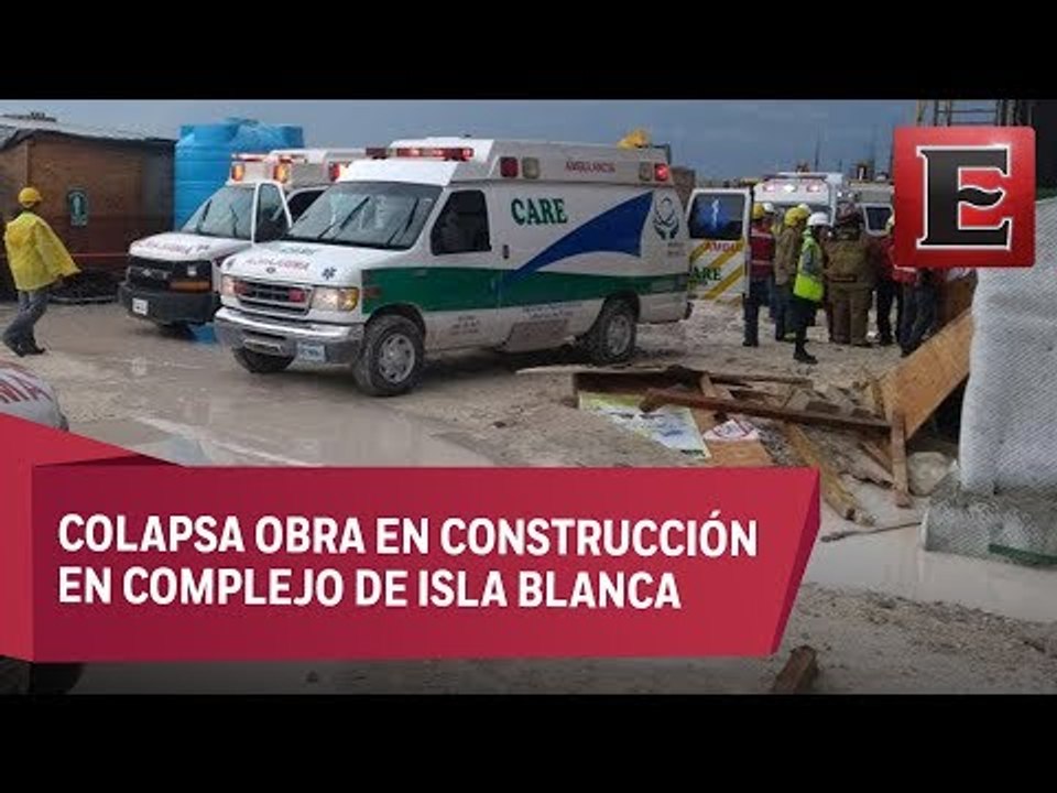 Colapso de obra de un hotel en Quintana Roo deja varios heridos