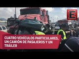Choque en la México-Pachuca deja un muerto y seis heridos