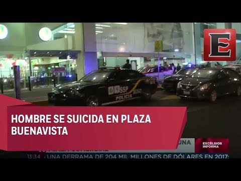Hombre se lanza del tercer piso de una plaza comercial