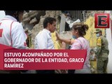 Peña Nieto recorre Jojutla, Morelos, para evaluar daños por sismo