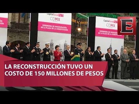 Mancera reinagura la plancha del Zócalo Capitalino