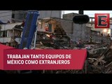 Ocupan grúa para retirar escombros de edificio colapso en Álvaro Obregón 286
