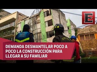 Hija pide continuar con el rescate de su madre atrapada en edificio en la Narvarte