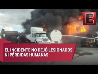 Explosión e incendio en bodega clandestina en Edomex daña viviendas y vehículos