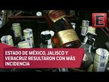 Cofepris asegura 5 millones de litros de bebidas alcohólicas adulteradas desde 2013