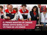 Trudeau arma despensas para damnificados en la Cruz Roja Polanco
