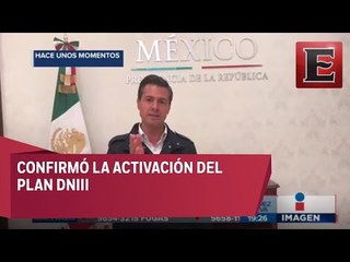 Mensaje de EPN por el sismo de 7.1°